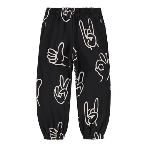 Molo Adan Joggingbukser Drawn Hands  Drawn Hands 140 cm  Sort  140 cm  Unisex