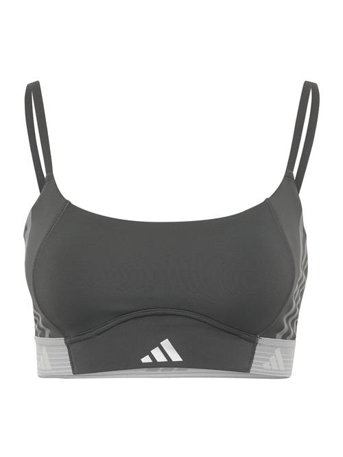 ADIDAS PERFORMANCE Sports-BH 'Hyperglam'  lysegrå / mørkegrå / hvid