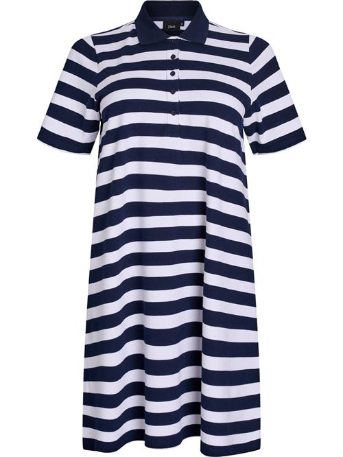 Zizzi Blusekjole 'Casila'  navy / hvid