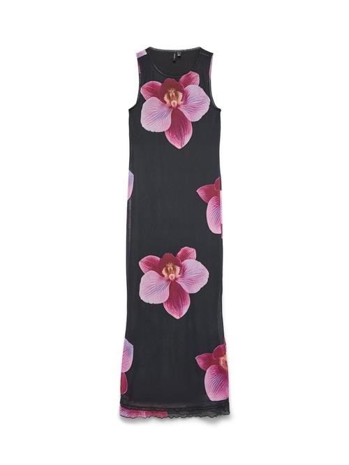 VERO MODA Kjole 'VMFlory'  gul / cyclam / lyserød / sort