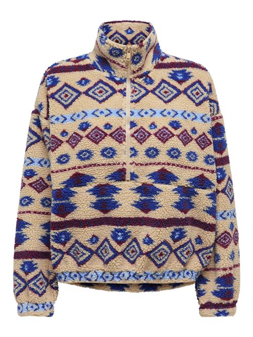 ONLY Sweatshirt 'ONLJANNE'  blå / lyseblå / vinrød / uldhvid