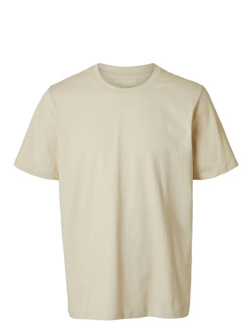 Slhaspen Ss O-Neck Tee Noos Selected Cream