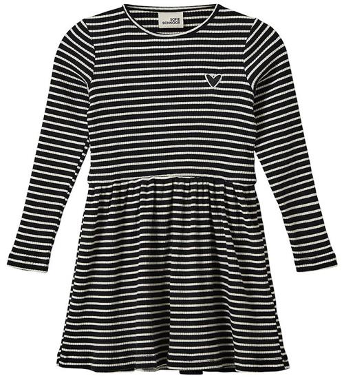 Sofie Schnoor Kjole - Rib - Berrask - Black Striped