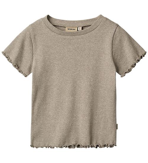 Wheat T-shirt - Rib - Alicia - Gravel Melange