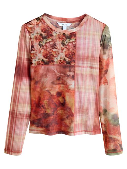Next Sweatshirt  grøn / orangerød / lys rød