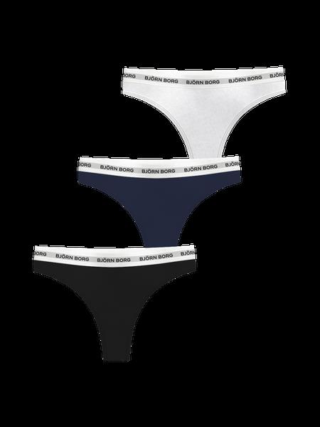 Björn Borg Logo Thongs 3-pack Multi, XL