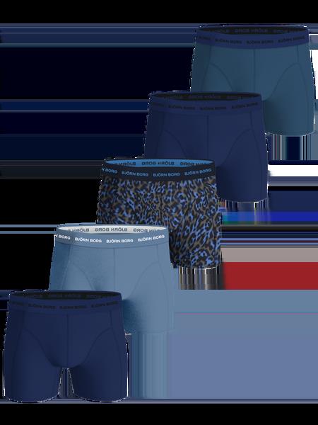 Björn Borg Cotton Stretch Boxers 5-pack Blå, XXL