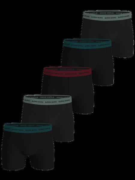 Björn Borg Cotton Stretch Boxers 5-pack Sort, S