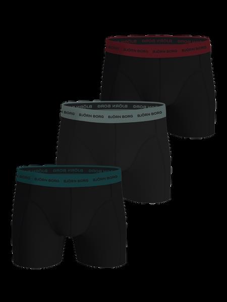 Björn Borg Cotton Stretch Boxers 3-pack Sort, XXL