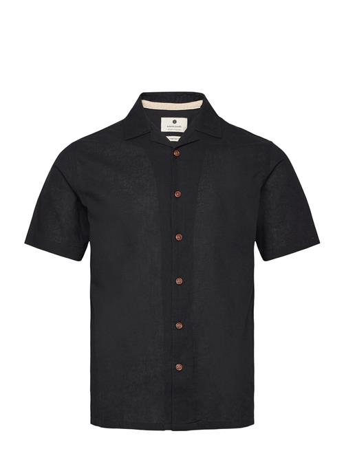Akleo S/S Cot/Linen Shirt Anerkjendt Black