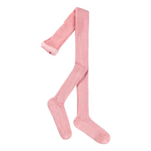 Molo Glitter Ribstrømpe Blush  Blush 74/80 cm  Lyserød  74/80 cm  kvinde