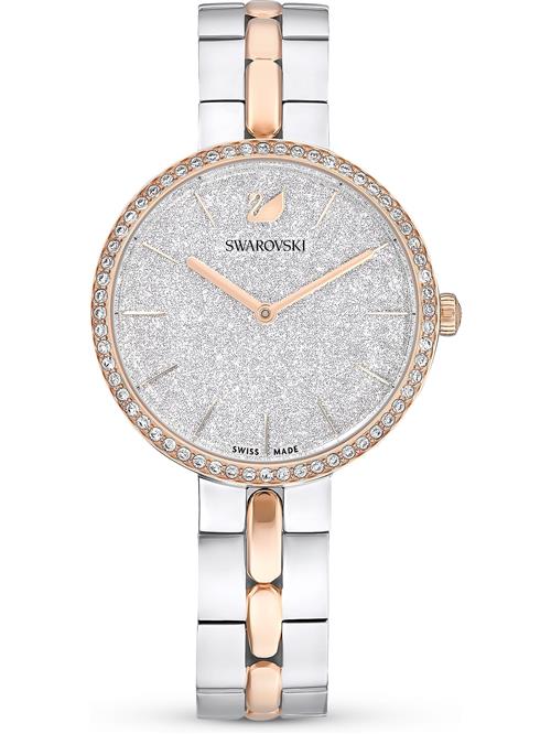 Swarovski Analogt ur  rosa guld / sølv / transparent
