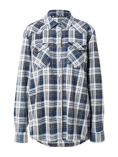LTB Bluse 'Nova'  mørkeblå / pastelgul / hvid