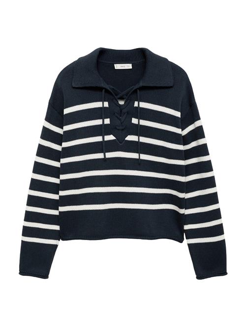 MANGO TEEN Pullover 'Zigzag'  marin / hvid