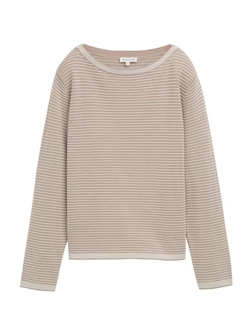 TOM TAILOR Pullover  taupe / offwhite