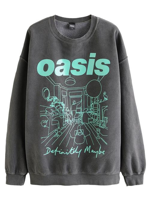 Next Sweatshirt 'Oasis'  mørkegrå / lysegrøn