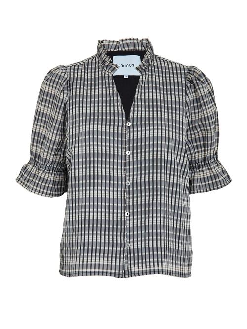 minus Bluse 'Vendia 2'  beige / grå / sort