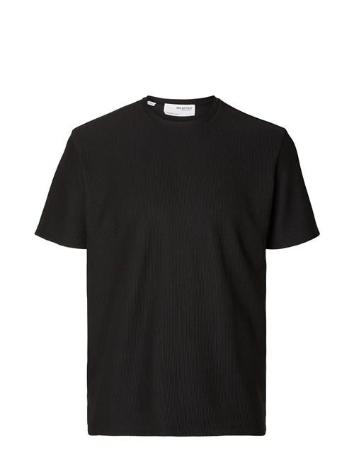 Slhrelax-Plisse Tee Ex Selected Black