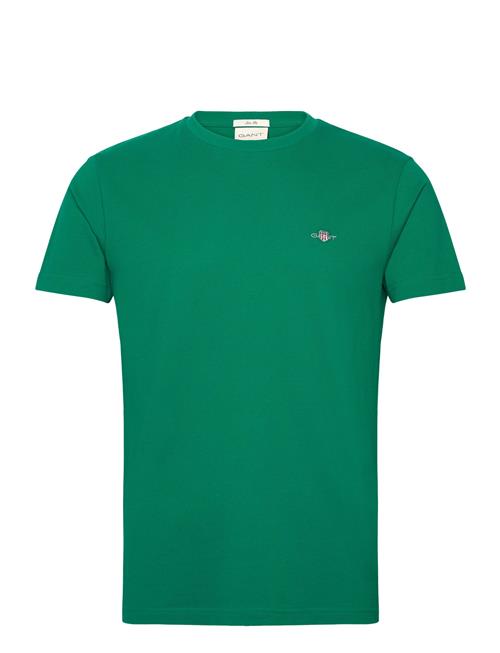 Slim Pique Ss T-Shirt GANT Green