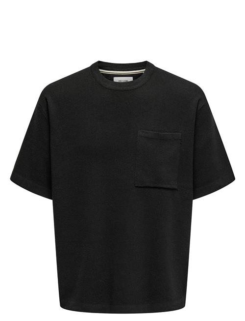Onsgary Life Ovz 12 Ss Crew Knit ONLY & SONS Black