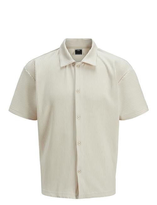 Jack & Jones Jcointerlude Plisse Shirt Ss Jack & J S Cream