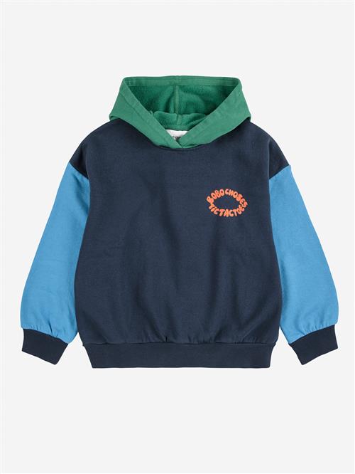 Bobo Choses Tic Tac Toe Color Block Hættetrøje Multicolor  Multicolor 6-7 Years  Blå  6-7 år  mand