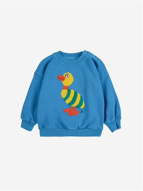 Bobo Choses Striped Duck Sweatshirt Blue  Blue 12 Months  Blå  12 måneder  Unisex
