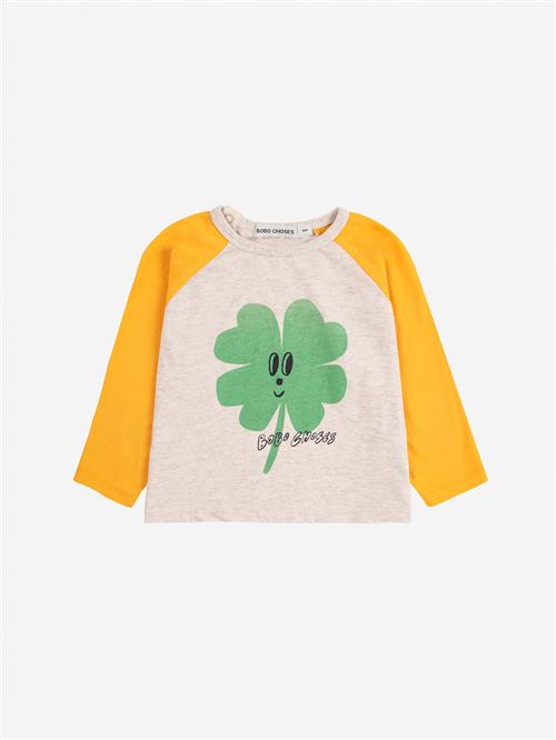 Bobo Choses Lucky Clover T-shirt White White 9 Months  Hvid  9 måneder  Unisex