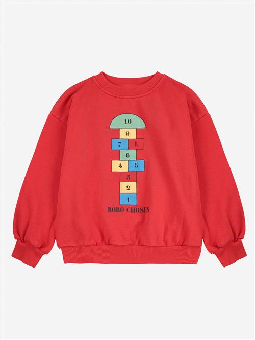 Bobo Choses Hopscotch Sweatshirt Red  Red 4-5 Years  Rød  4-5 år  mand
