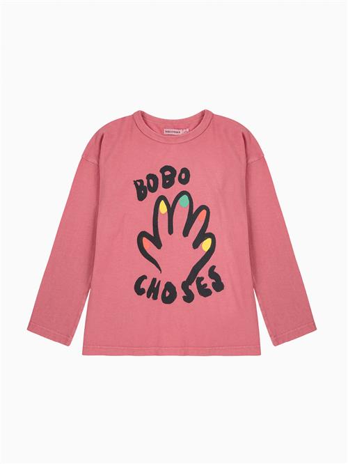 Bobo Choses High Five Langærmet T-shirt Pink  Pink 2-3 Years  Lyserød  2-3 år  kvinde