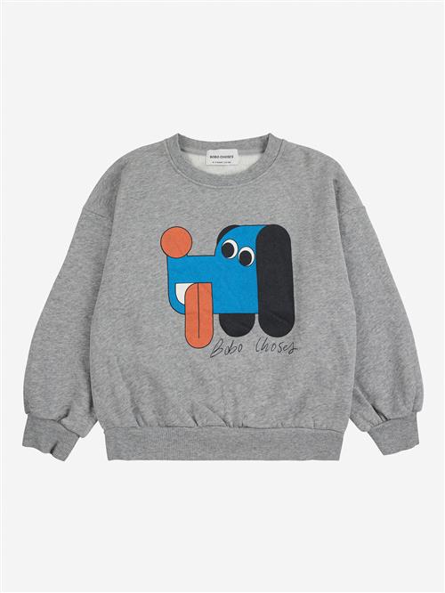 Bobo Choses Doggy Mate Sweatshirt Heather Grey  Heather Grey 10-11 Years  Grå  10-11 år  mand