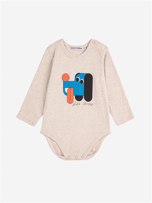 Bobo Choses Doggy Mate Langærmet Body Offwhite  Offwhite 24 Months  Hvid  2 år  Unisex