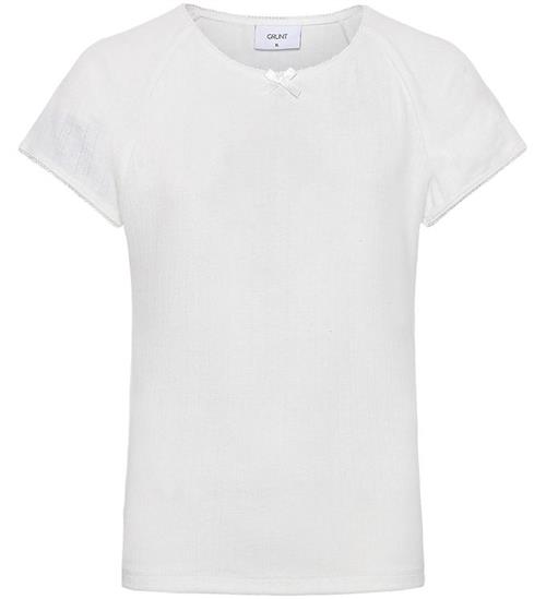Grunt T-shirt - GRPlujol - Hvid m. Hulmønster