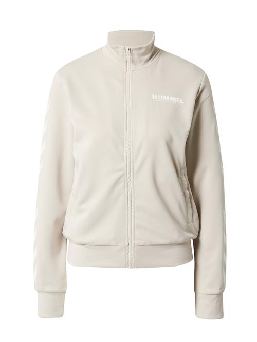 Se Hummel Sportssweatjakke 'Legacy Poly'  beige / hvid ved About You