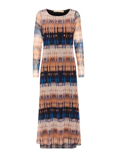 Se CULTURE Kjole 'Asho Melida'  beige / blå / navy / mokka ved About You