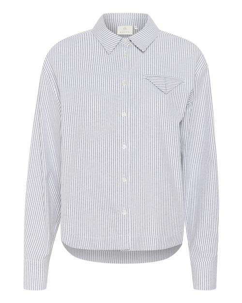 Kaffe Bluse 'Osita'  grå / hvid