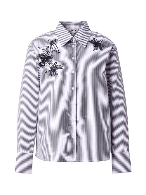 ONLY Bluse 'ONLEVI'  mørkeblå / sort / hvid