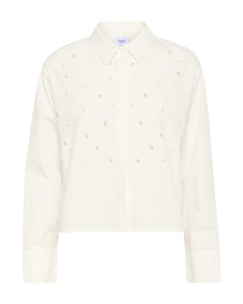 SAINT TROPEZ Bluse 'LupinaSZ'  hvid