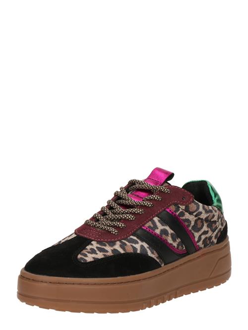 PS Poelman Sneaker low  beige / pink / burgunder / sort