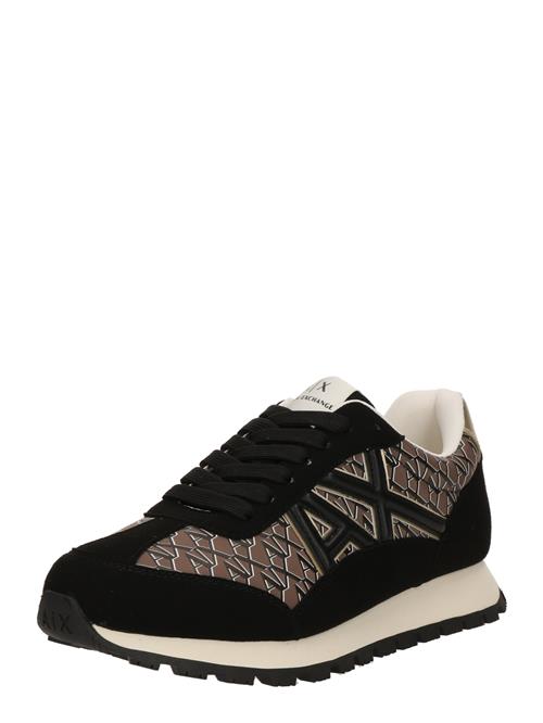 ARMANI EXCHANGE Sneaker low  brun / sort / hvid
