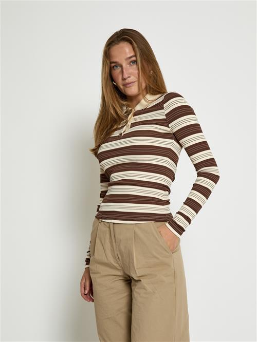 minus Shirts 'Pammie'  creme / choko