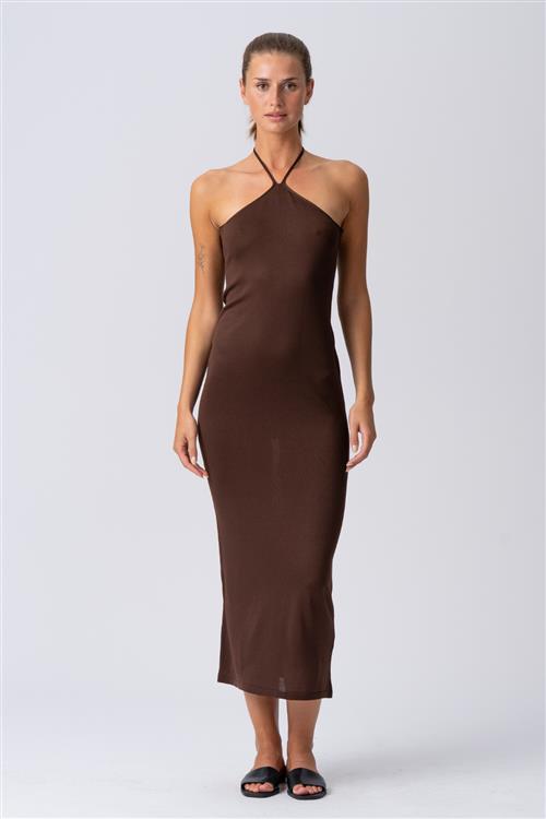 Jasmin Kjole - Brun - S - TeeShoppen