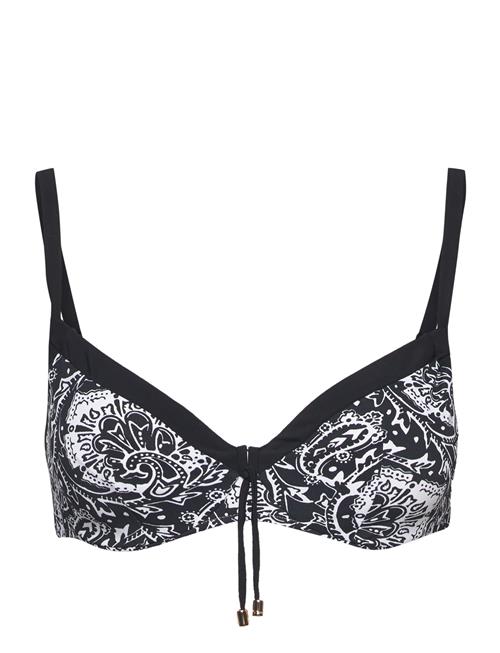 Se Flowers Bikini Covering Underwired Bra Chantelle Beach Black ved Booztlet
