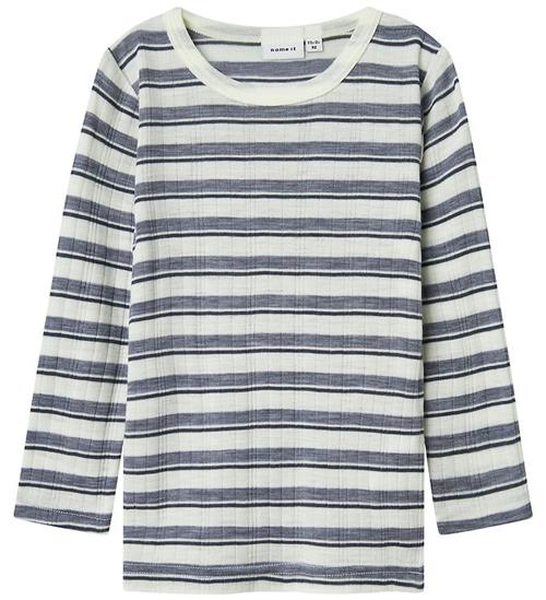 Name It Bluse - Uld - Noos - NmmWang - Folkstone Gray/Snow White