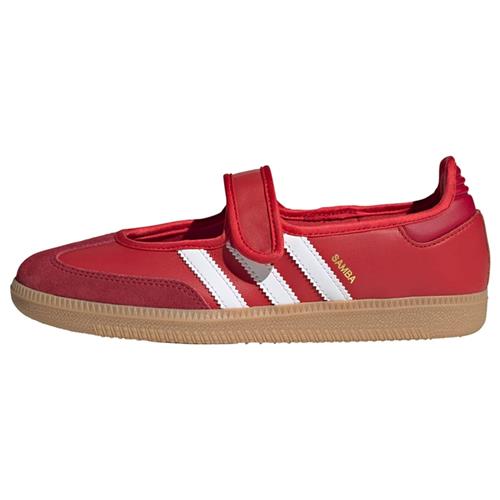 ADIDAS ORIGINALS Ballerinasko med rem 'Samba'  rød / brandrød / hvid
