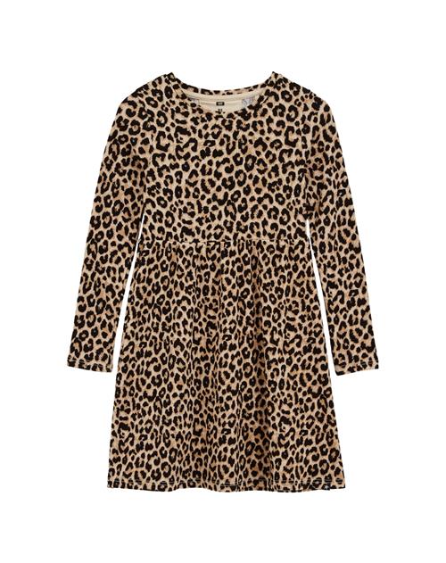 WE Fashion Kjole  lysebrun / sort
