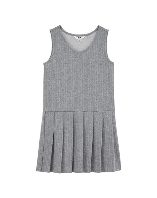 WE Fashion Kjole  grå-meleret / hvid