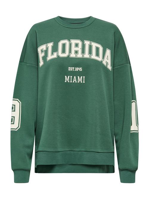 ONLY Sweatshirt 'ONLVICTORY'  mørkegrøn / hvid
