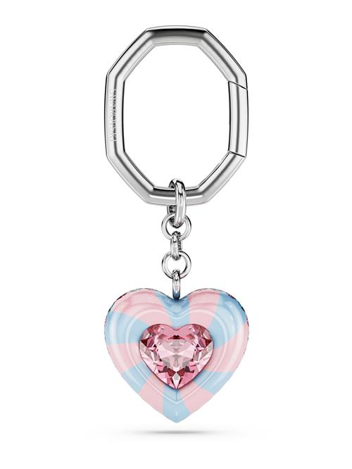 Swarovski Nøglering  lyseblå / lys pink / sølv