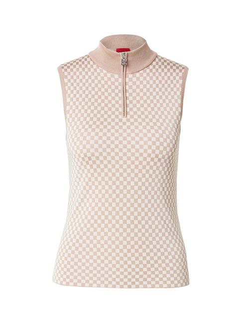 HUGO Pullover 'Sravina'  pudder / hvid